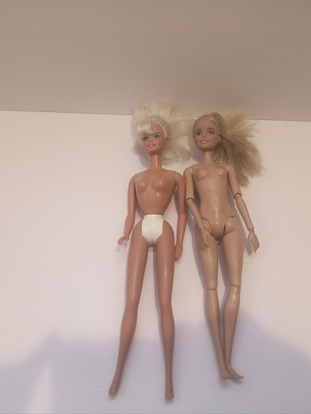 Barbie Doll Lot of 2 - Nude Articulated & Classic 1990s/2010s Bodies
